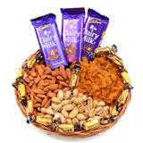 Mixed Chocolates and Dry Fruits Basket 