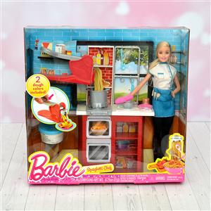 barbie spaghetti chef doll & playset