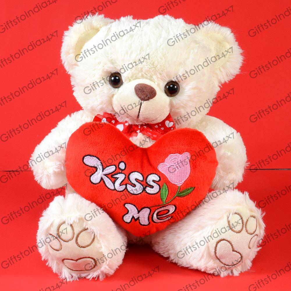 Kiss Me Teddy, Love Teddies - 1 Valentine Soft Toys - 1 on Valentines Day