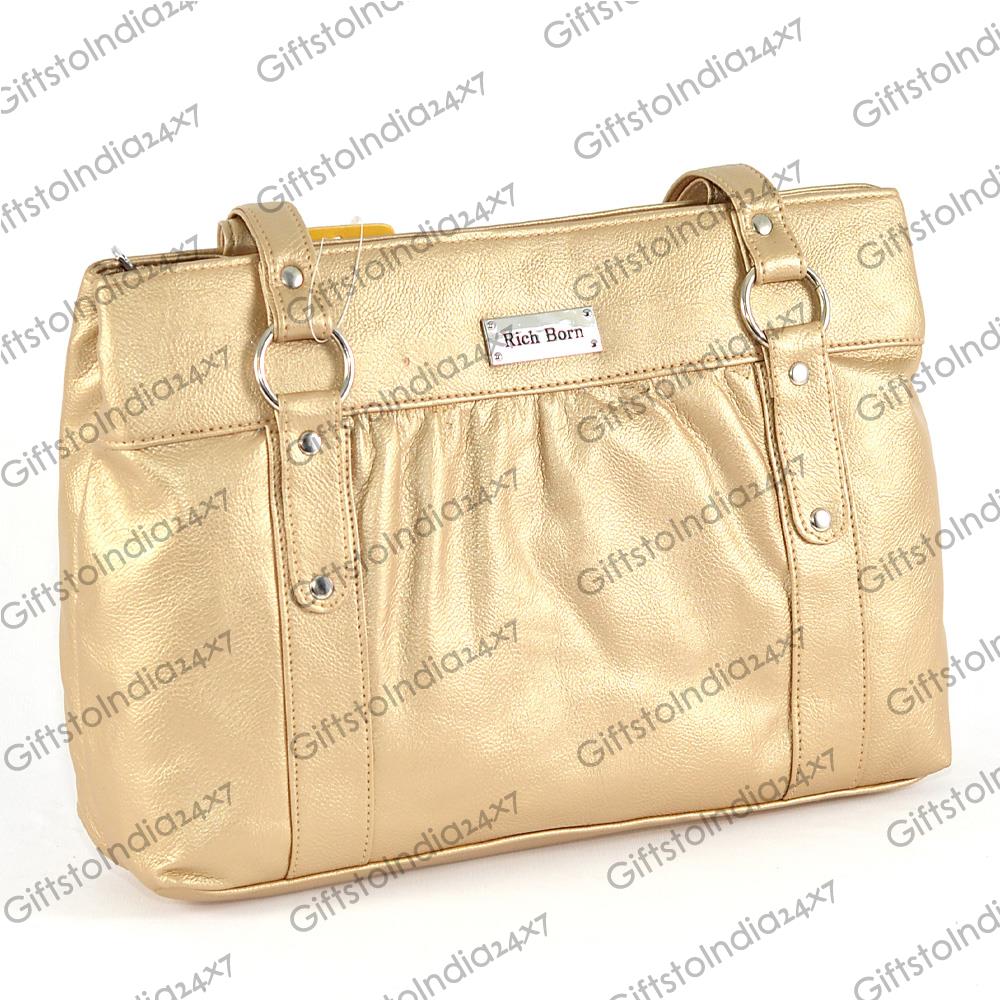 gold coloured handbags