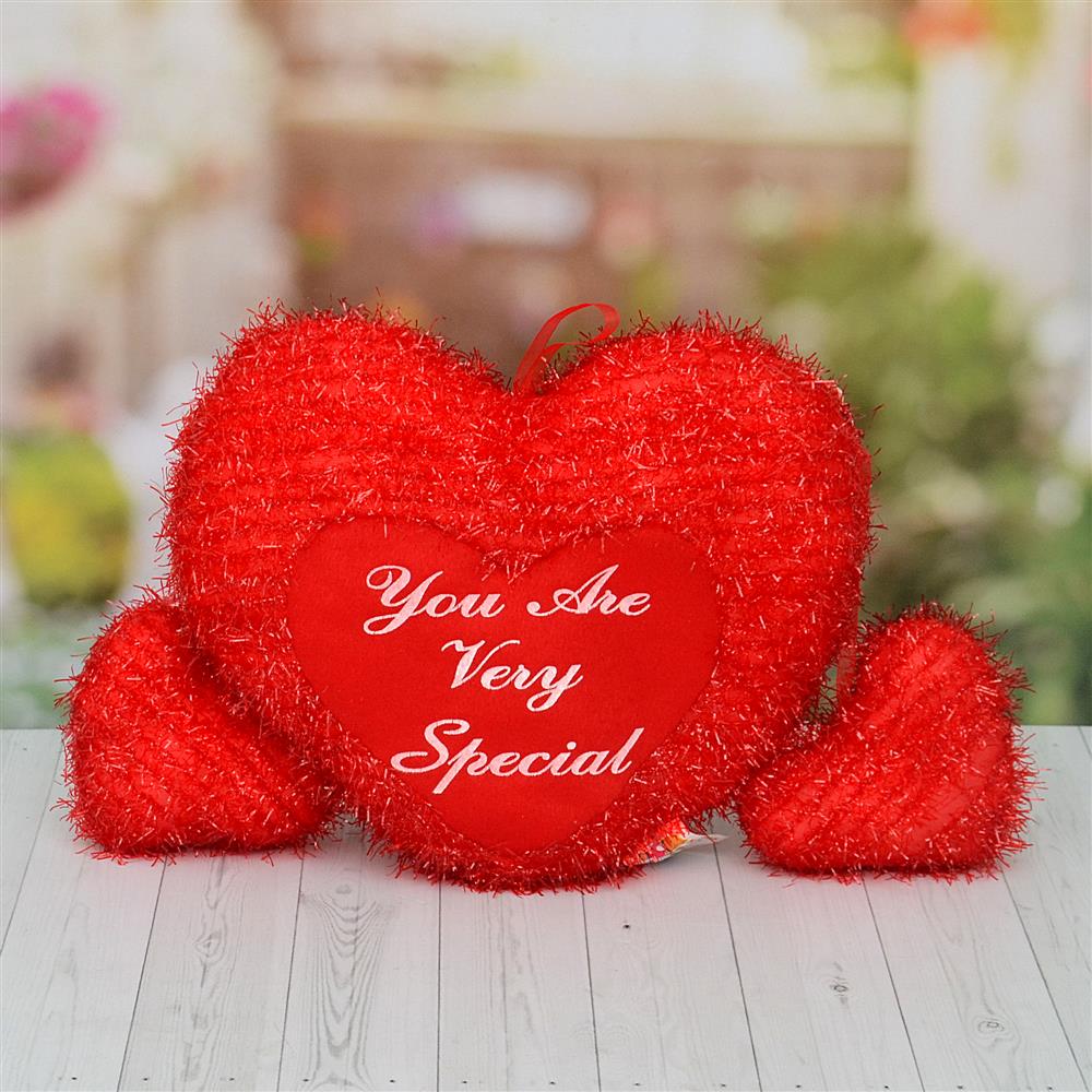 red heart shaped cushion