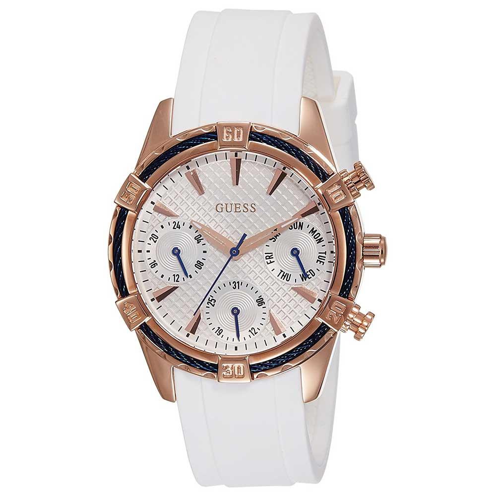 Guess Analog White Dial Women's Watch - W0562L1, Watches
