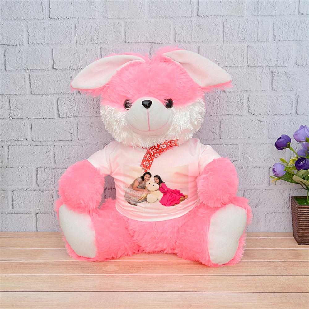 pink rabbit teddy bear