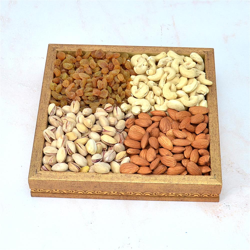 Dry Fruit Thali - 400gm Dry Fruits in a Thali, Thalis