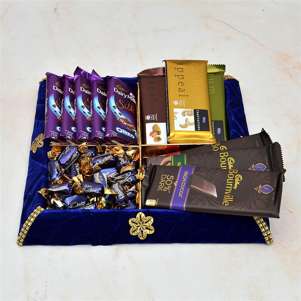 Chocolate Thali - Dairy Milk, Temptation with Bournville in a Thali ...