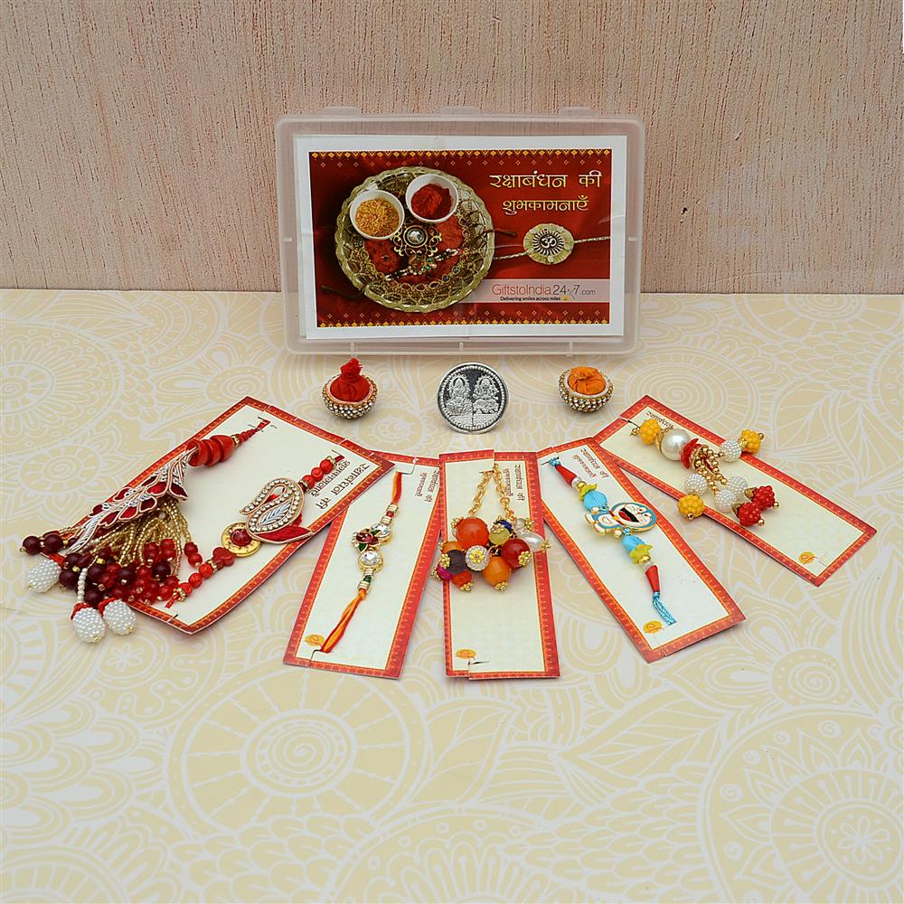 Attractive Family Rakhi Set, Family Sets under Rakhi Sets on Rakhi