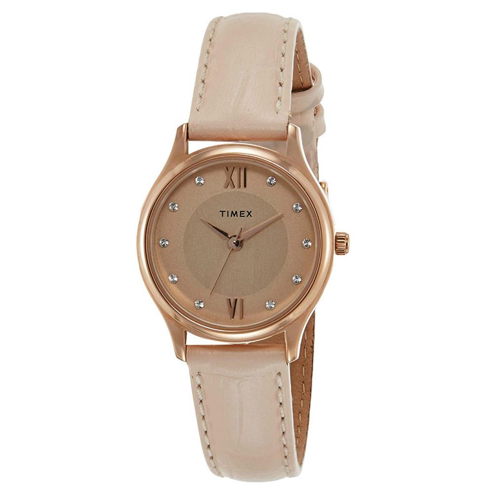 Timex Analog Rose Gold Dial Women's Watch-TW00ZR270E, Watches