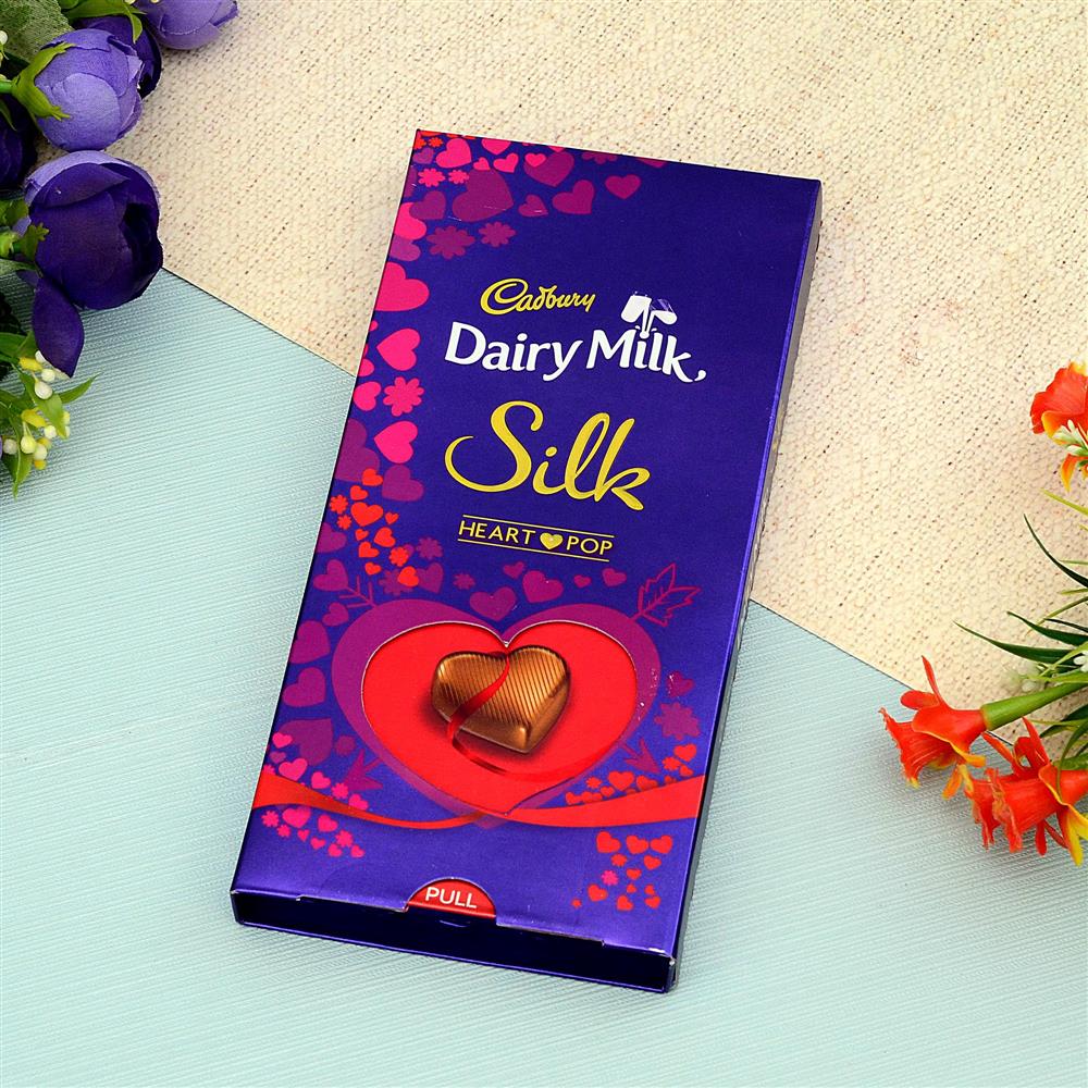 Custom Cadbury Dairy Milk Silk Heart Pop, Personalised Valentine Chocolates