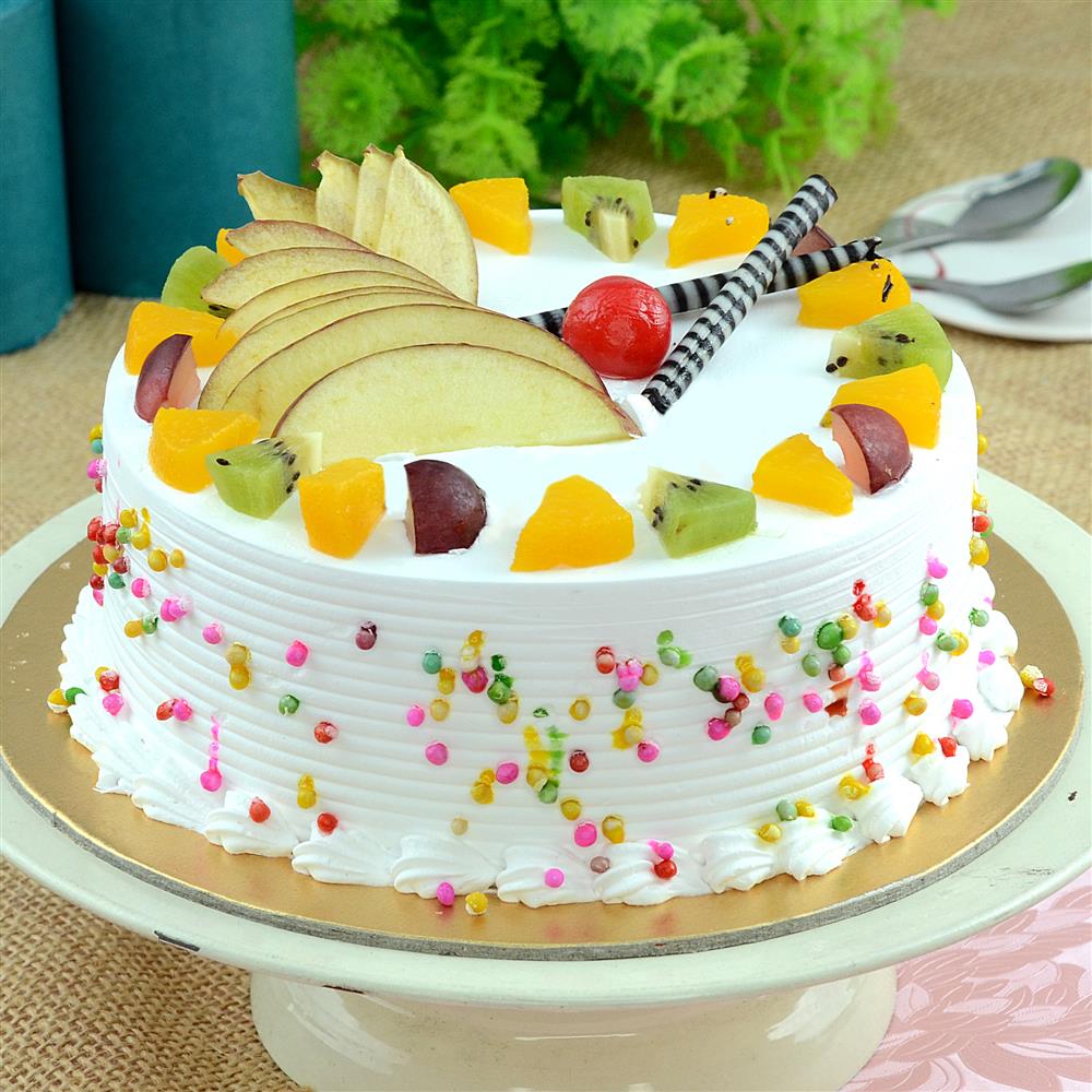 Vanilla Fruit Cake - 1/2 Kg, Cakes