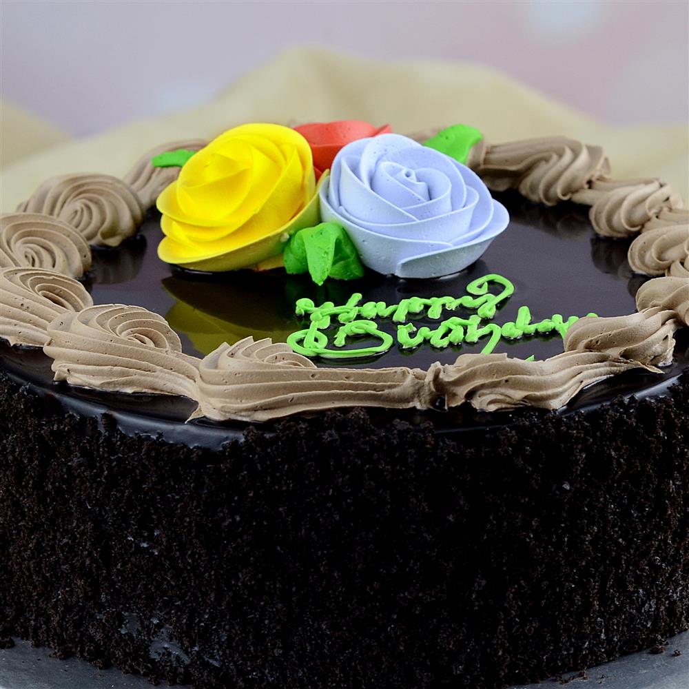 Birthday Chocolate Truffle Cake - 1 Kg