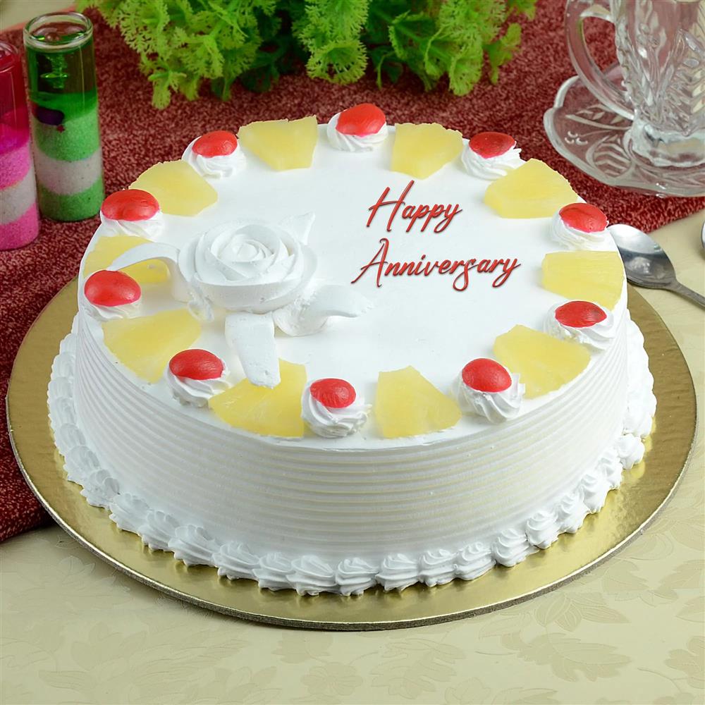 1 Kg - Anniversary Pineapple Cake on Anniversary