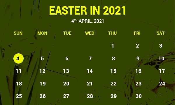 easter dates 2021